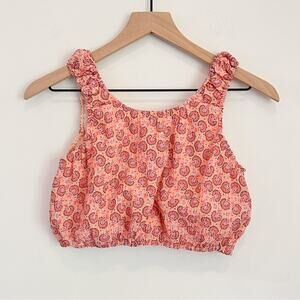 Zara Pattern Cropped Sleeveless Top Size 13-14